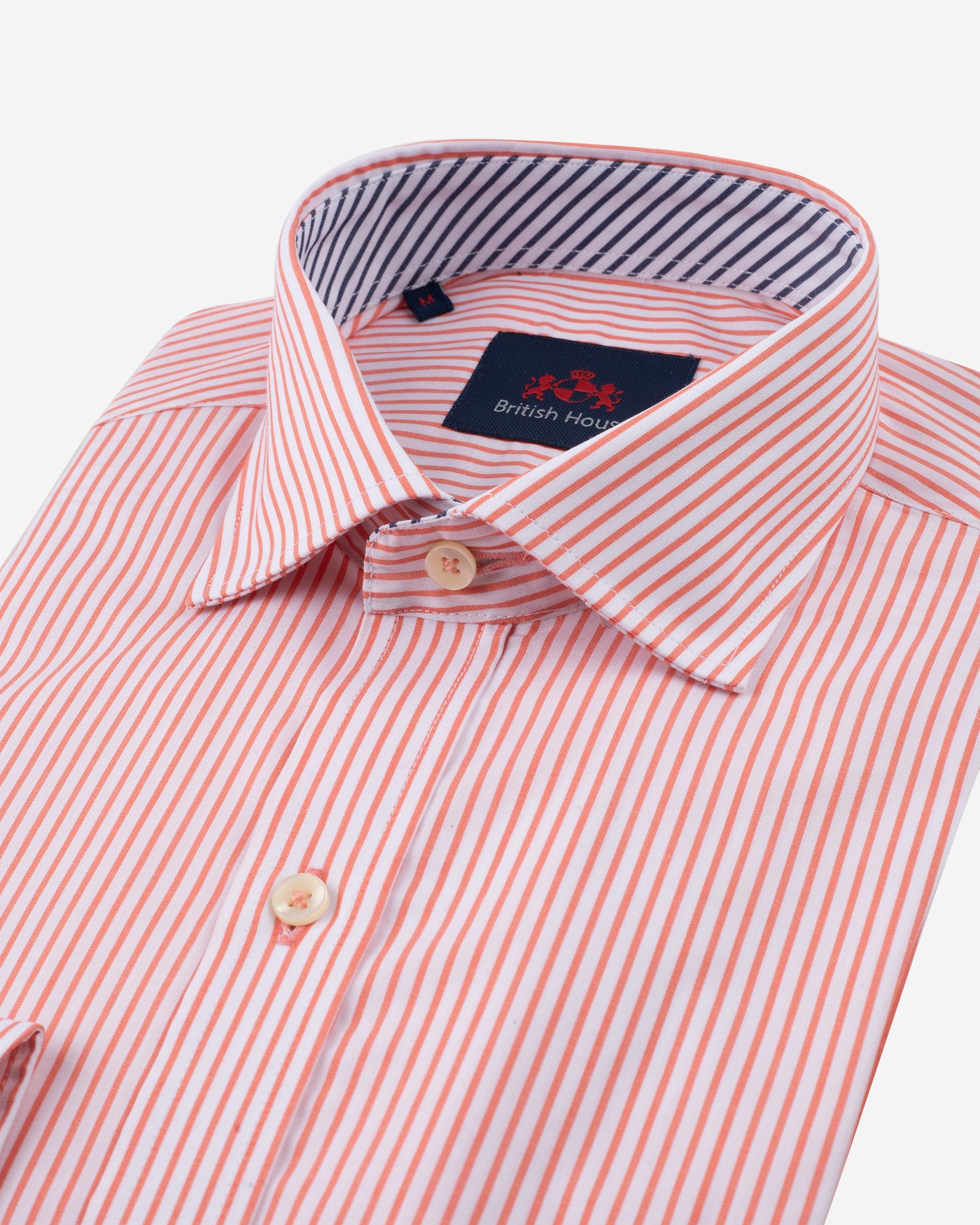 Orange Stripe Poplin Shirt