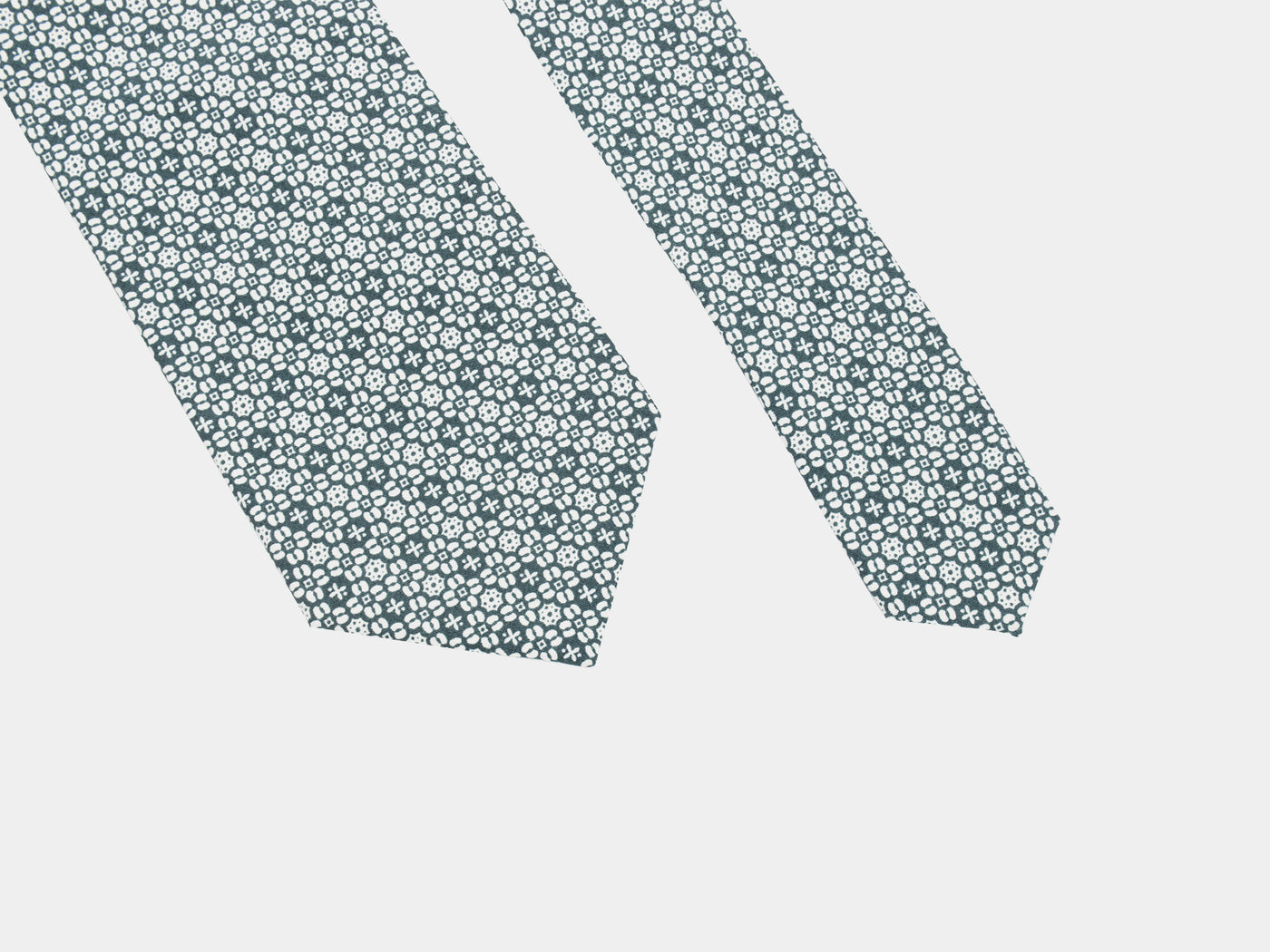 Green Print Micro Fiber Tie