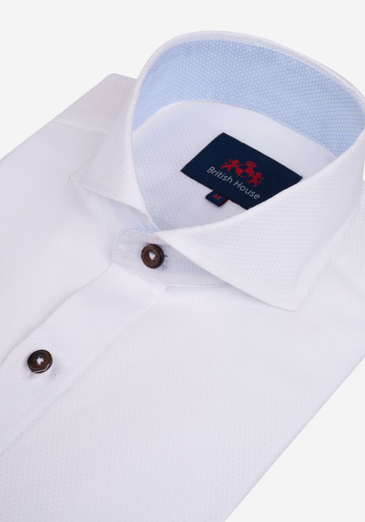 Royal White Basket Weave Shirt