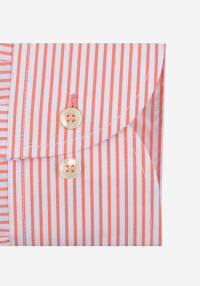 Orange Stripe Poplin Shirt
