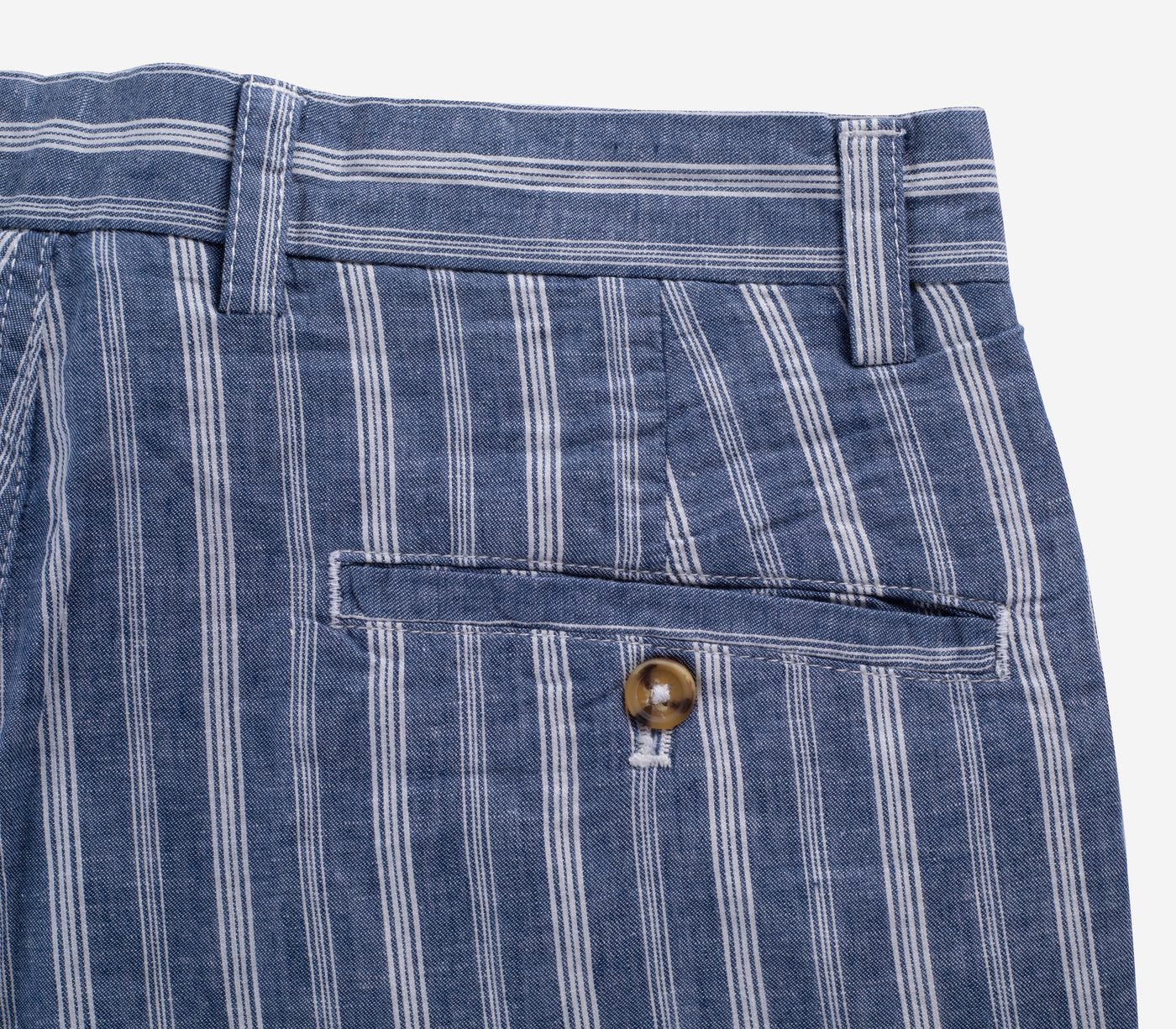 Dull Blue Cotton Linen Short