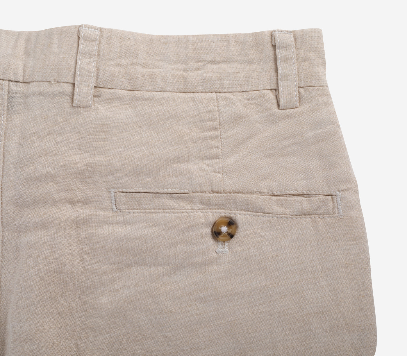 Light Beige Cotton Linen Short