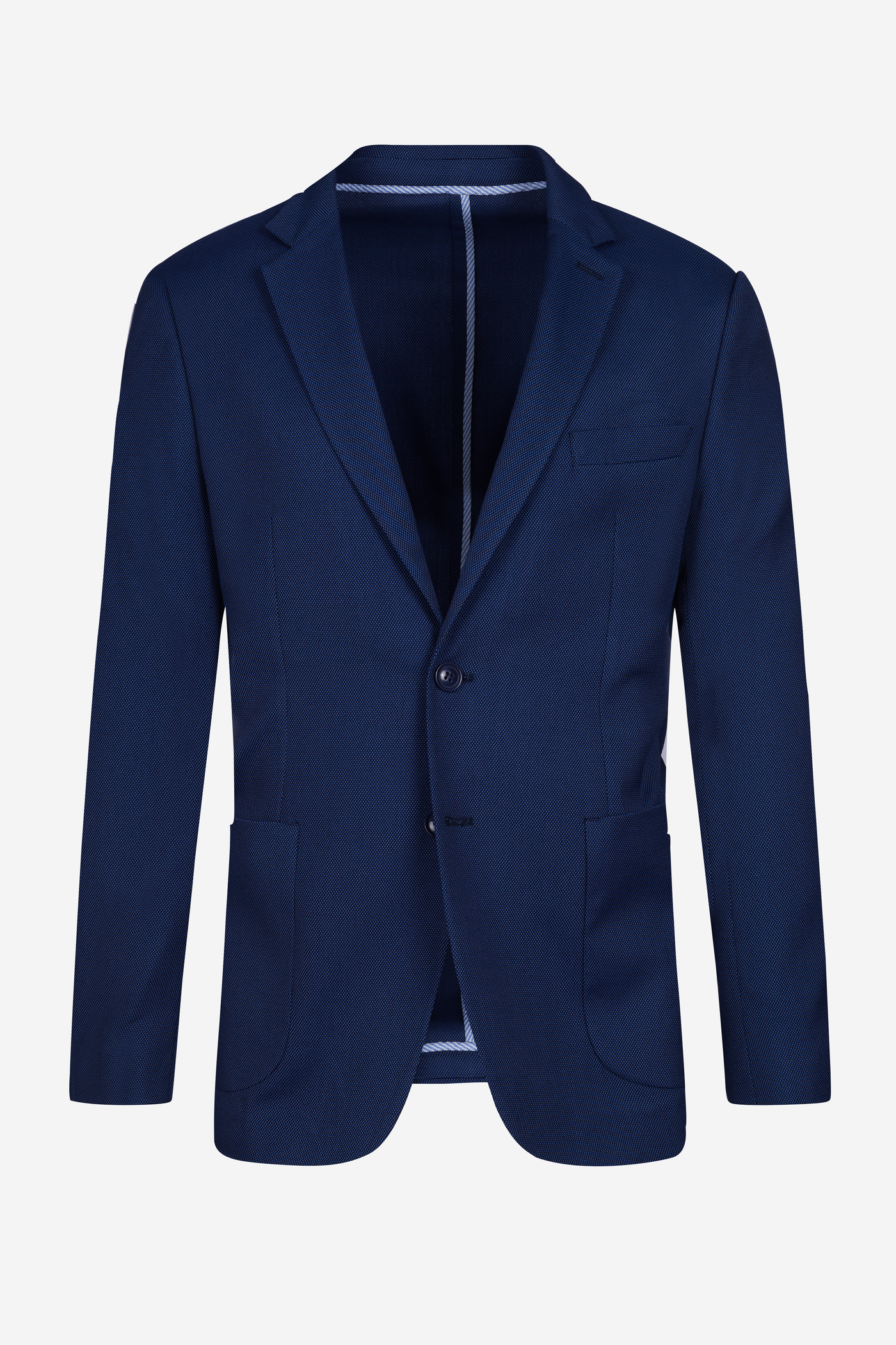 Contemporary Fit Galaxy Blue Dotted Blazer