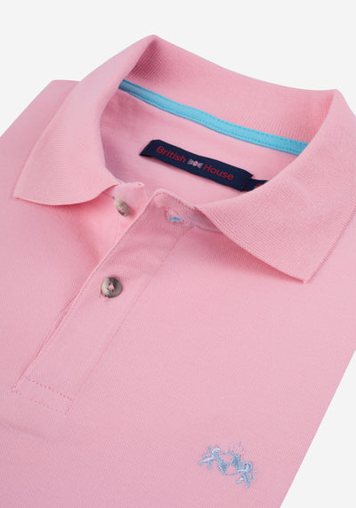 Light Rose Cotton Lycra Polo Shirt