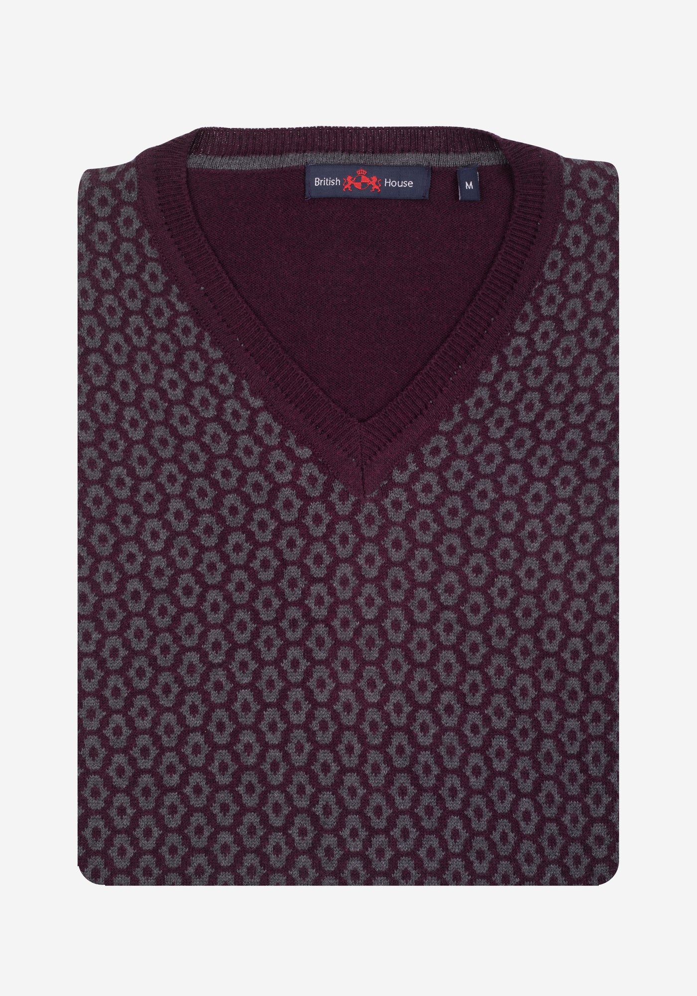 Burgundy Pullover Cotton Viscose