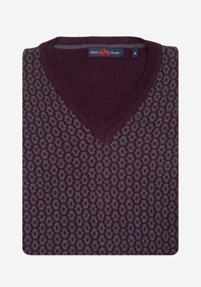 Burgundy Pullover Cotton Viscose