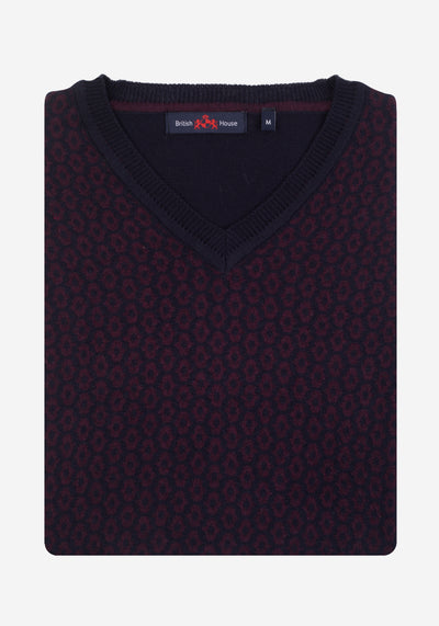 Navy Pullover Cotton Viscose