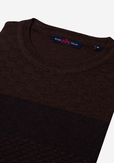 Brown Cotton Viscose Pullover