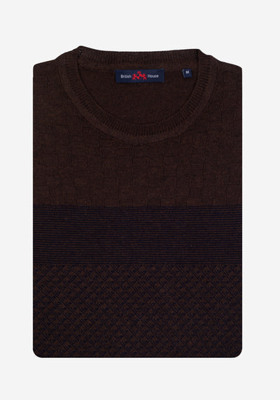Brown Cotton Viscose Pullover