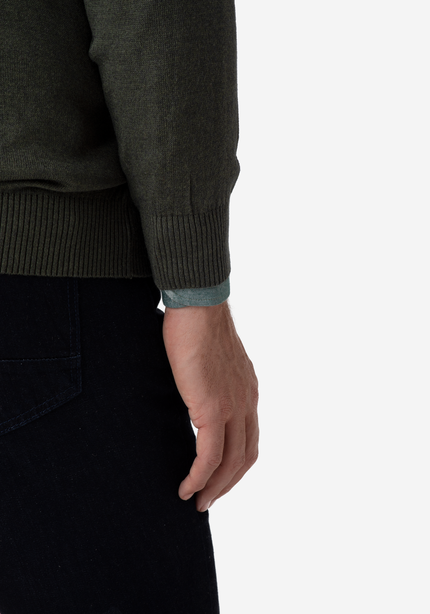 Olive Pullover Cotton Cashmere