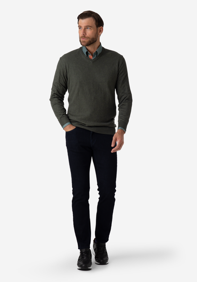 Olive Pullover Cotton Cashmere