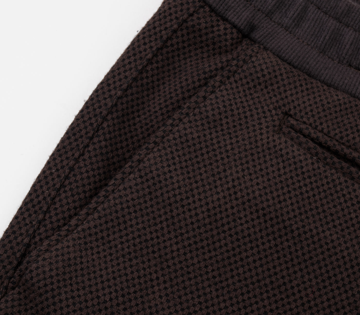 Stretch Knitted Brown Dotted Pants