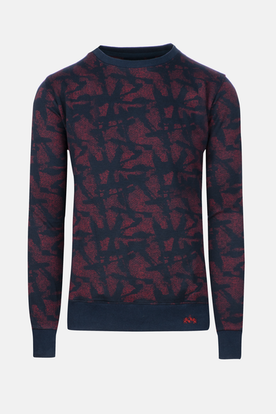 Navy Brick Cotton Sweatshirt