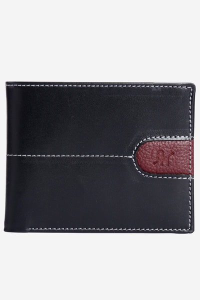 WAL010 / Black Brown Leather Wallet