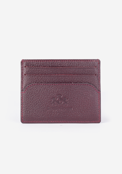 Burgundy Genuine Leather Card Holder