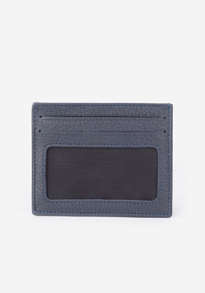 Navy Genuine Leather Card Holder