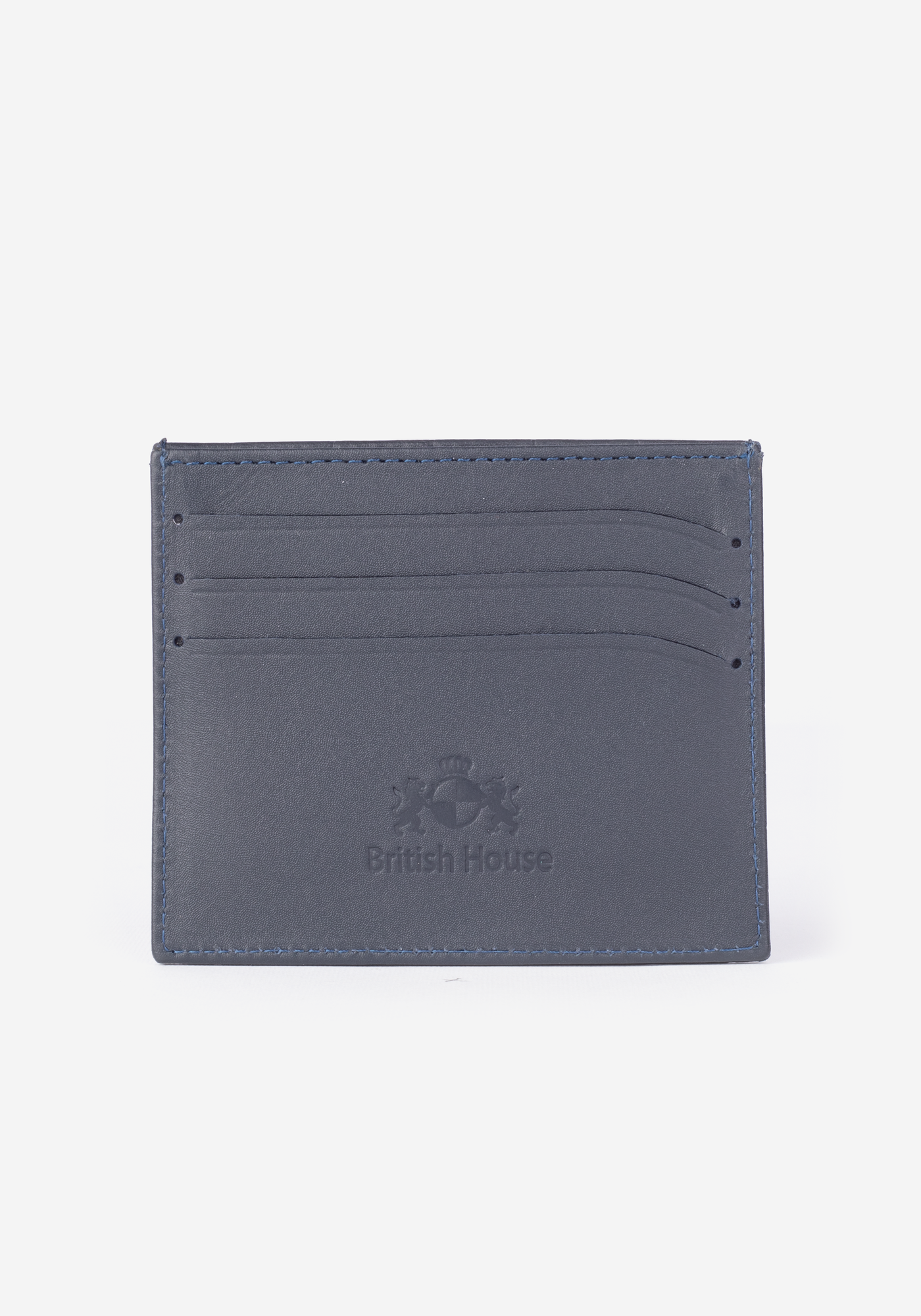 WAL029 / Navy Leather Card Holder