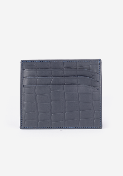 Navy Genuine Leather Card Holder