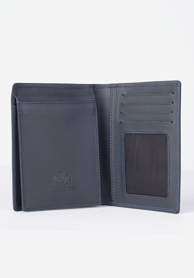 WAL034 / Navy Leather Wallet