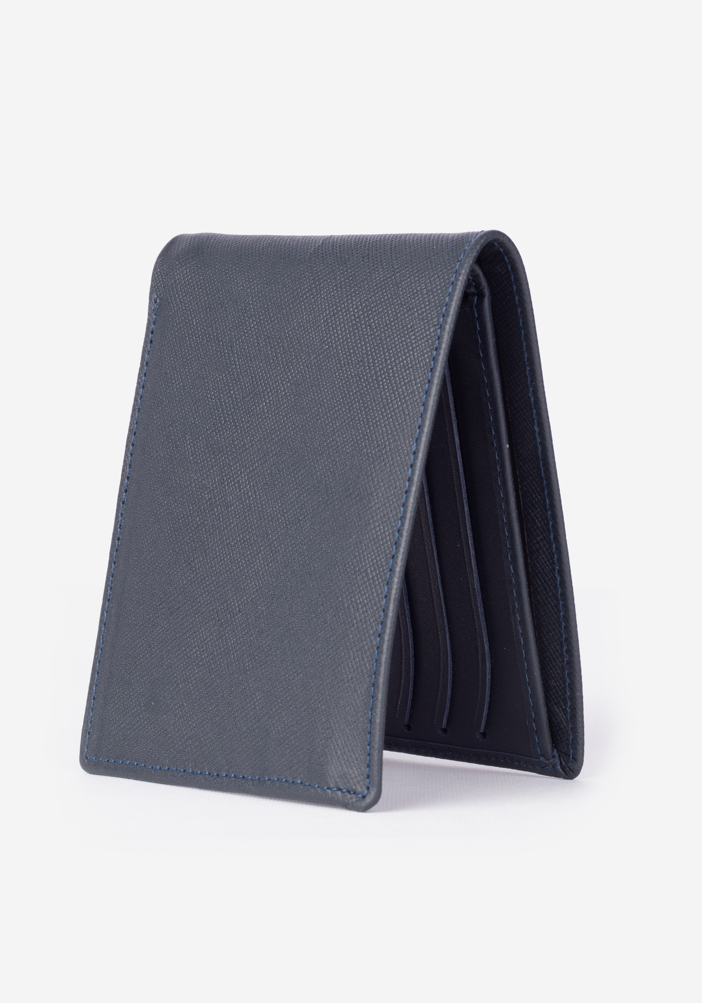 WAL035 / Navy Leather Wallet