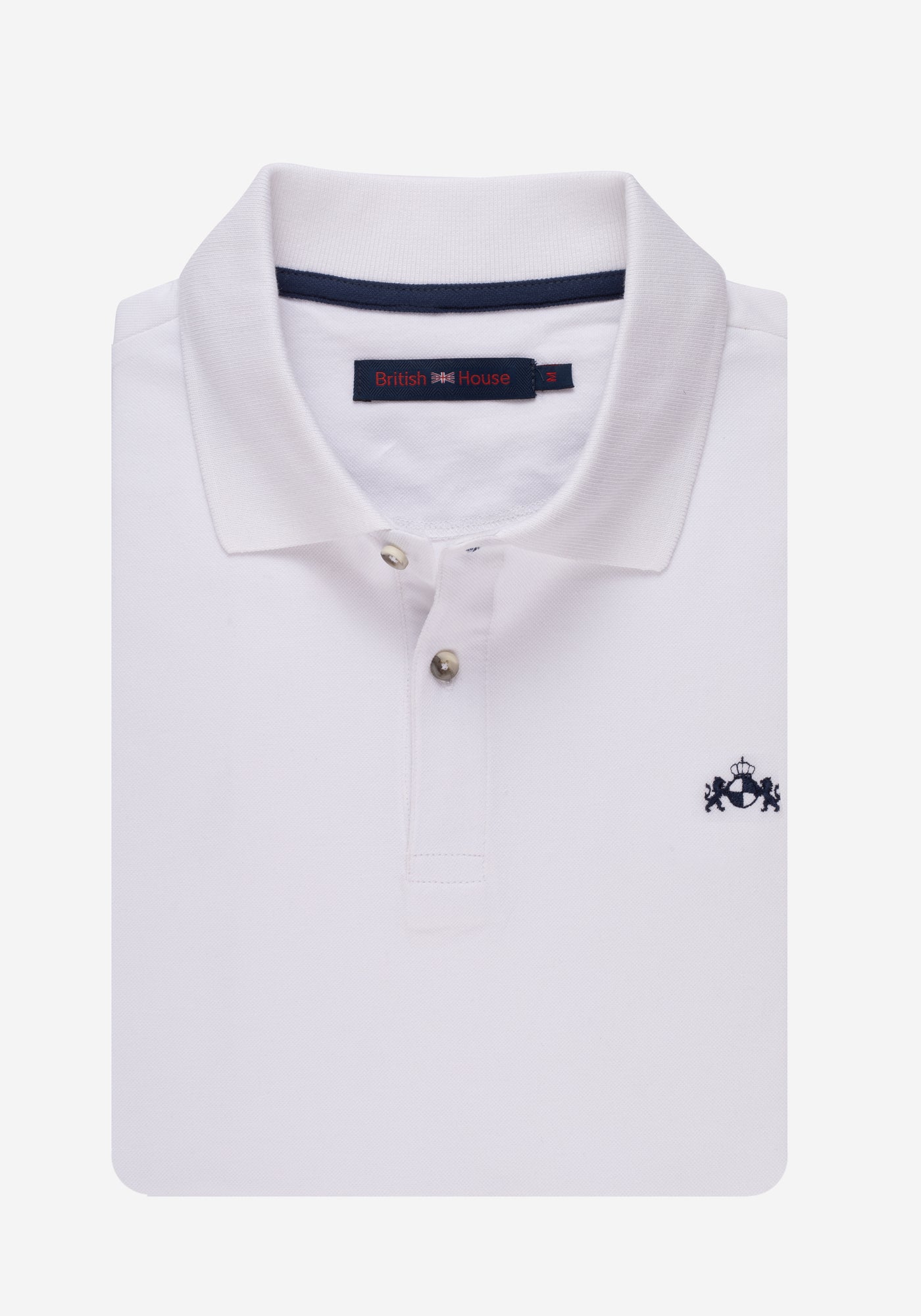 White Cotton Lycra Polo Shirt