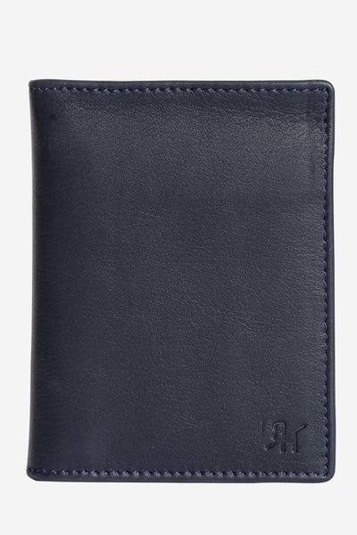 WAL005 / Navy Blue Leather Wallet